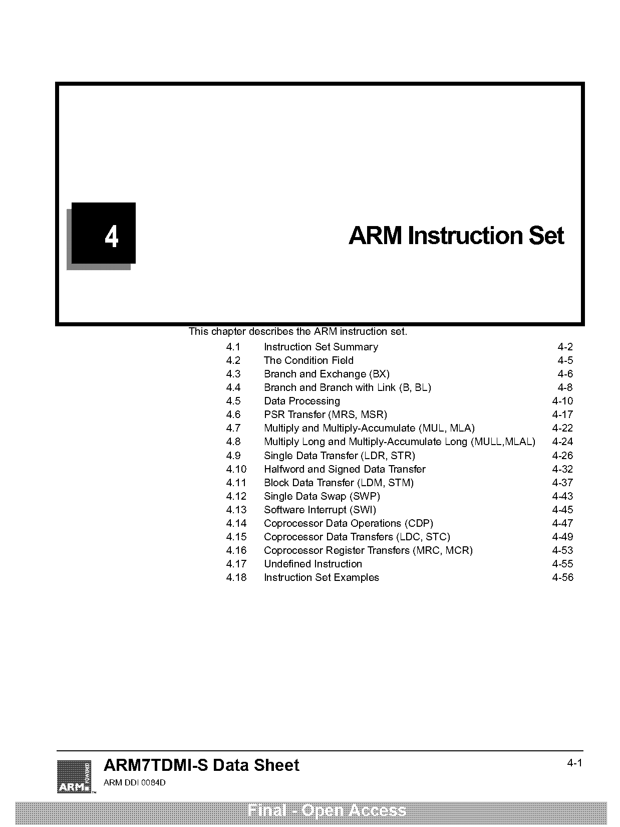 arm assembly and instruction