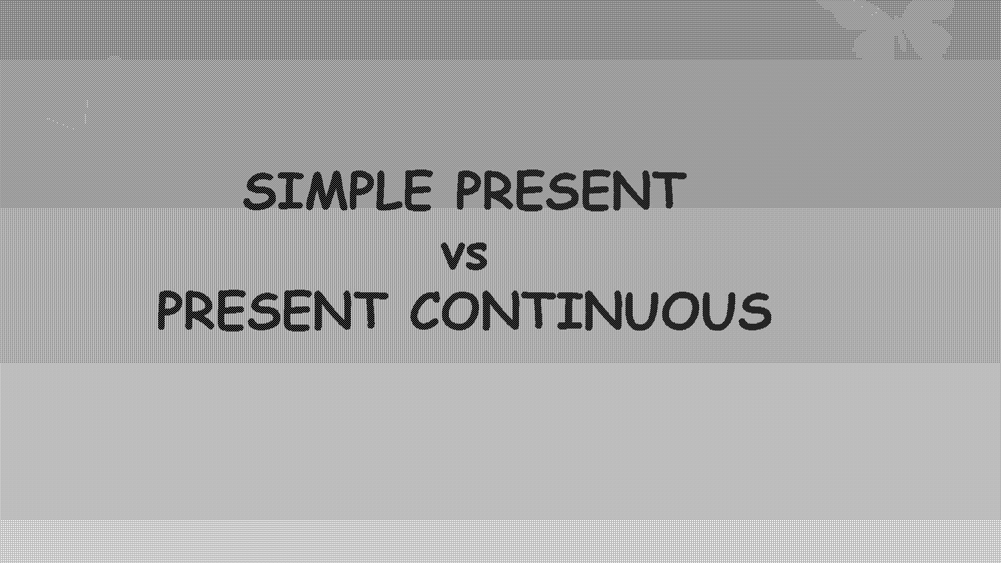 present simple and present continuous explanation pdf