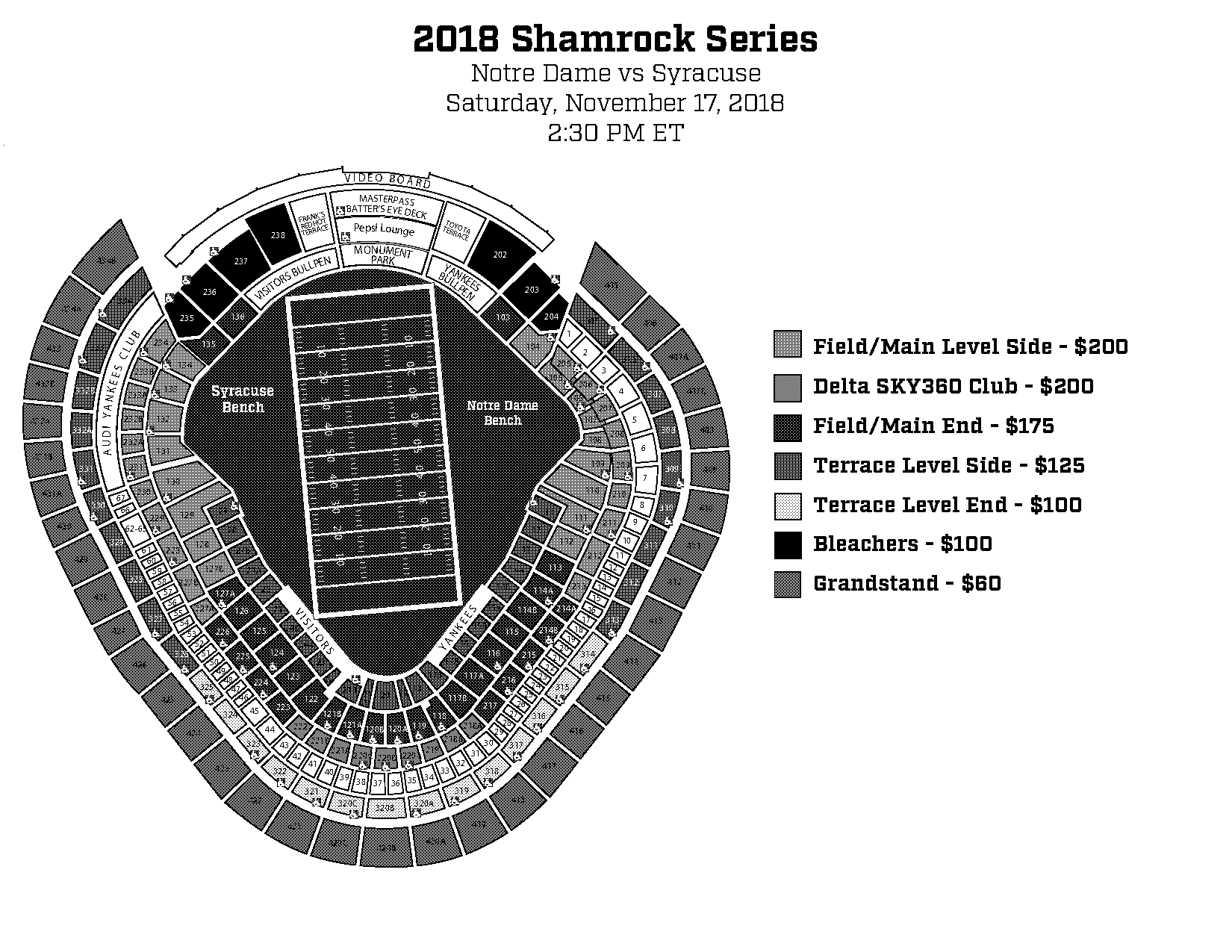 notre dame shamrock series tickets