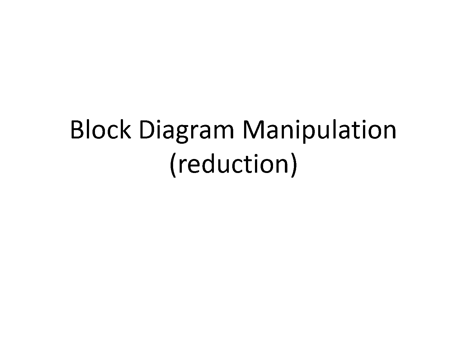 block diagram reduction examples pdf