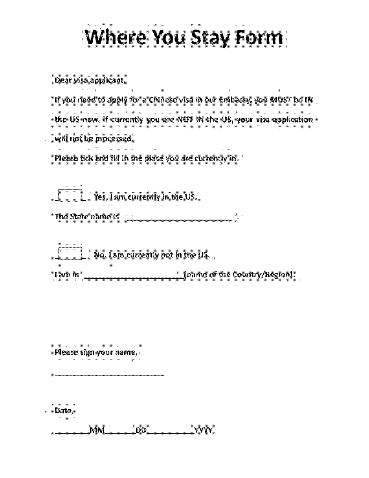 application form for chinese visa