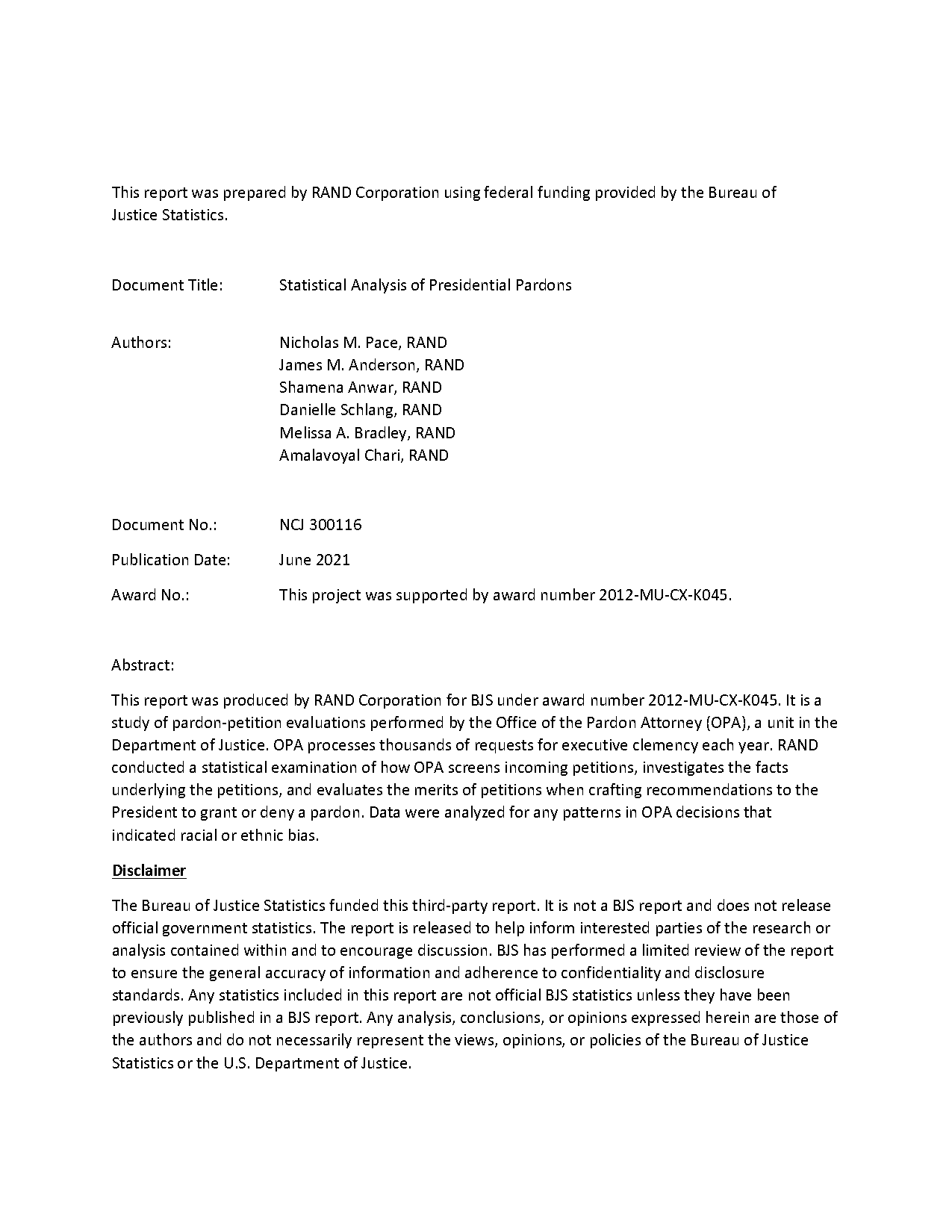 letter of recommendation for pardon sample