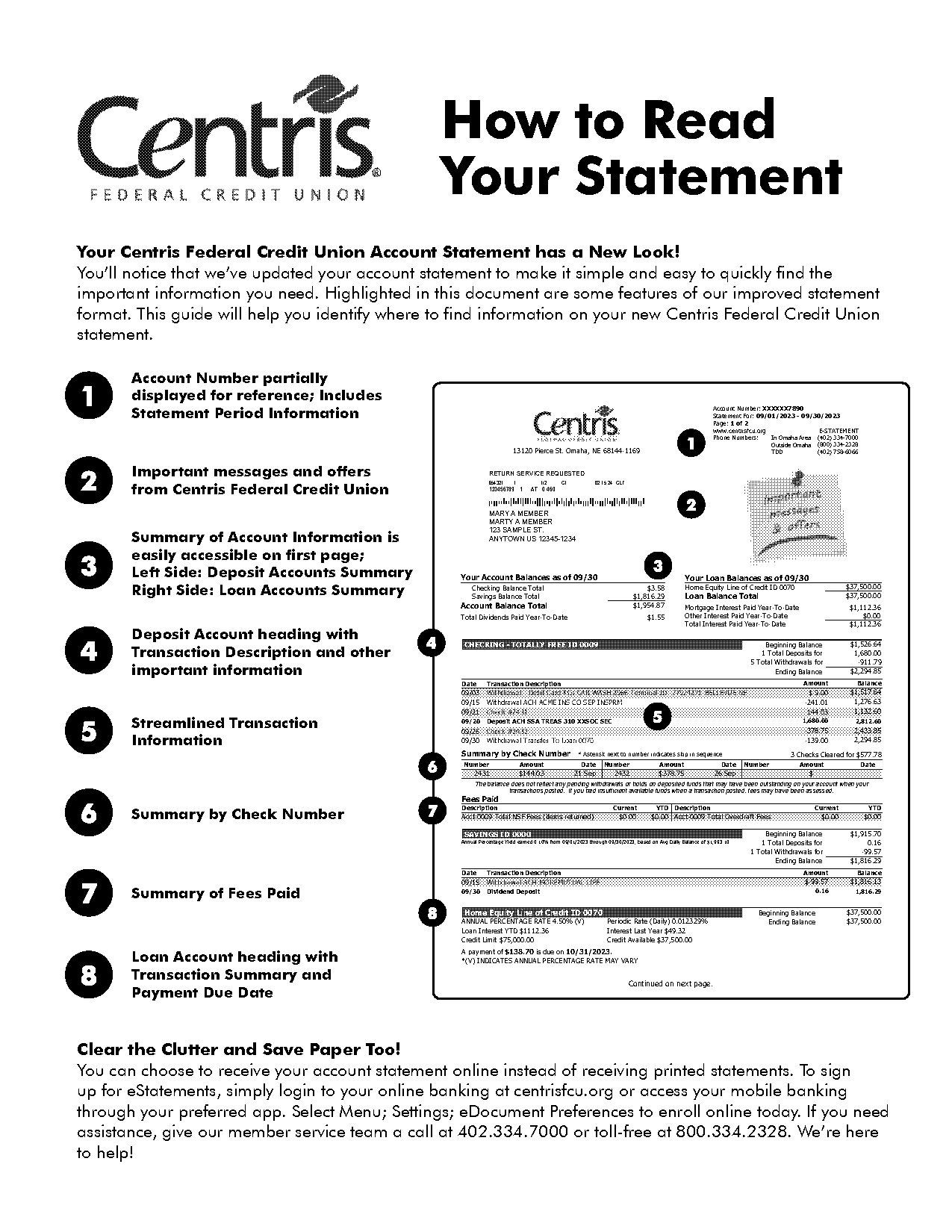 how to read loan statement of account