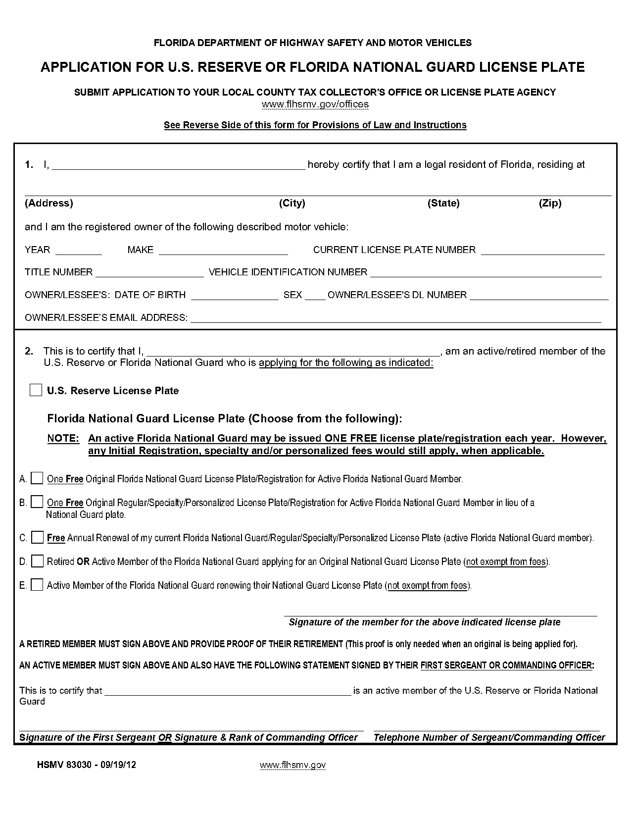 florida license plate renewal late fee