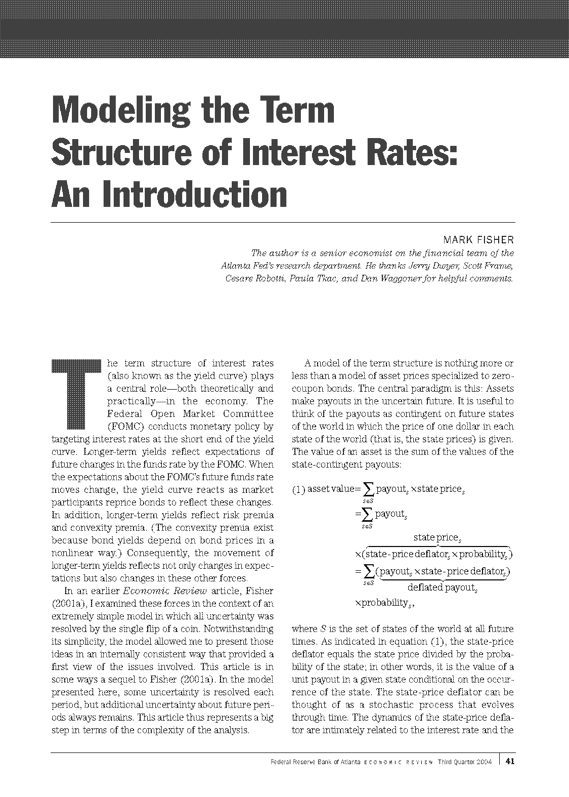 the term structure of interest rates is the relationship between