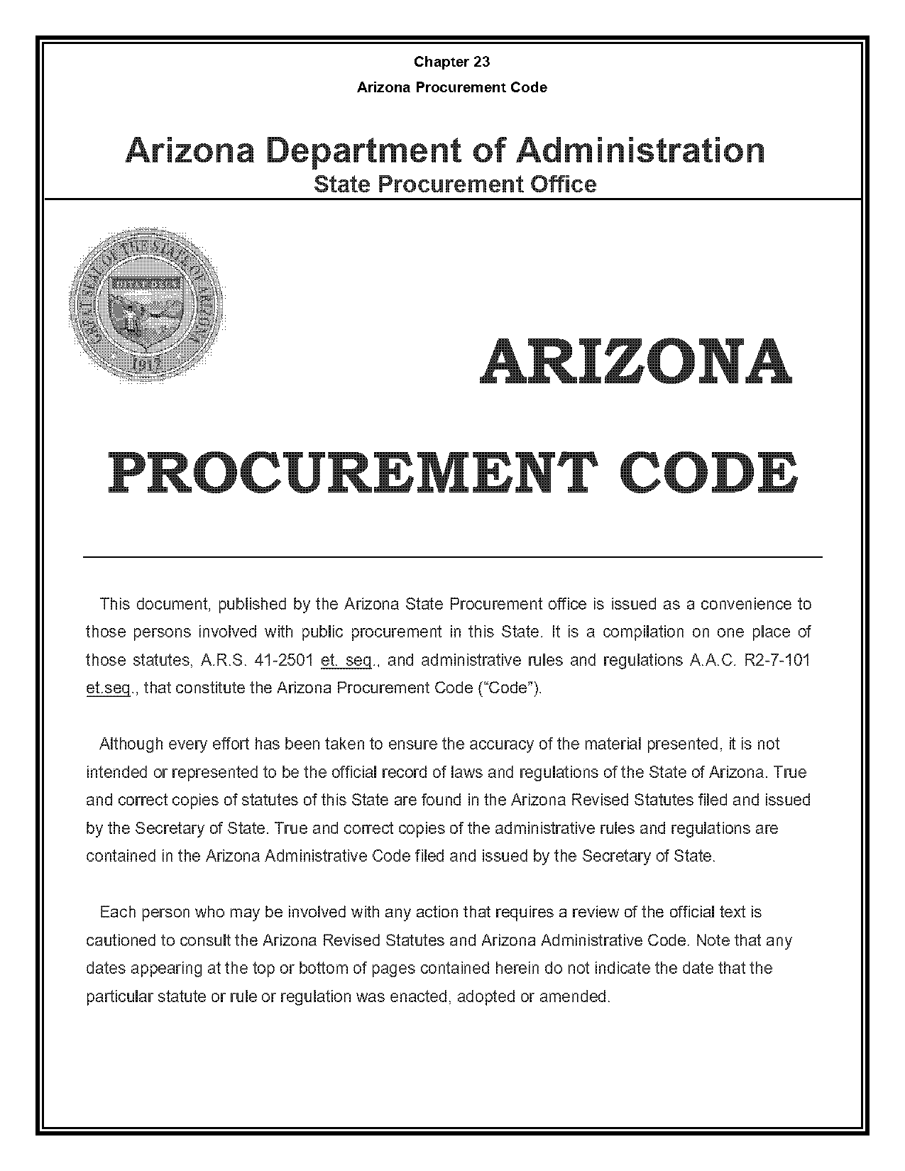 arizona state contract number of directors