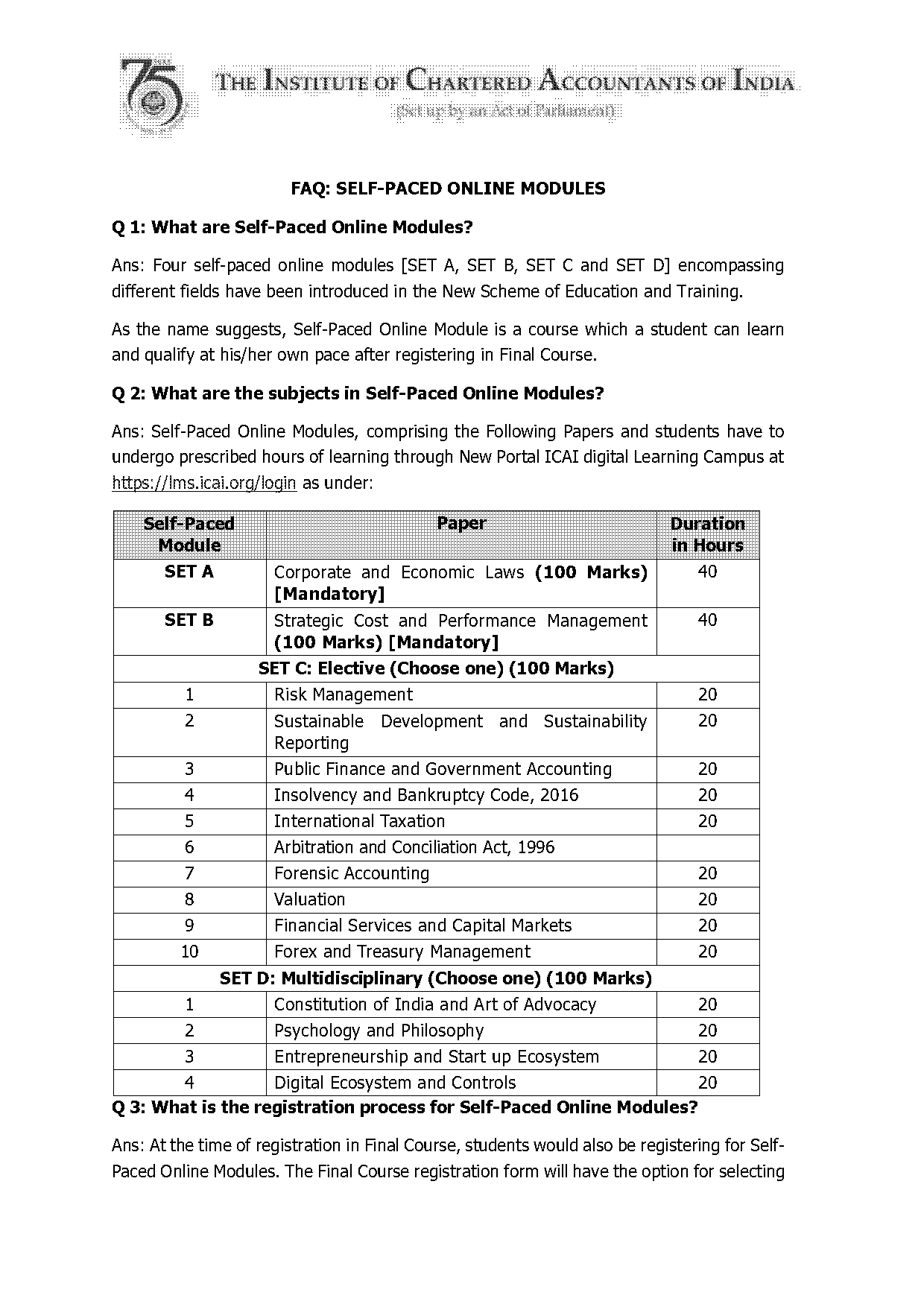 ipcc exam registration form