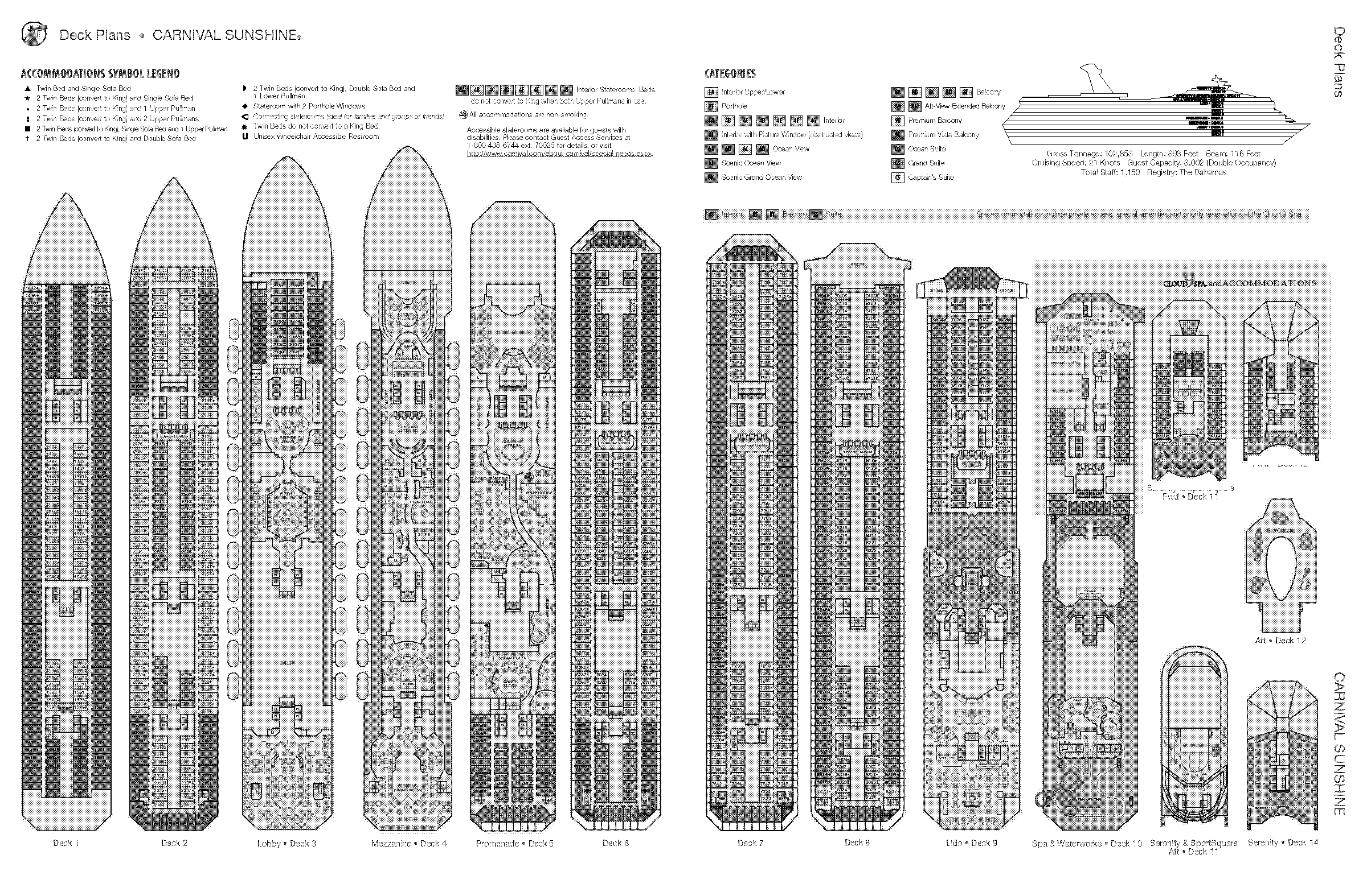 carnival sunshine pdf deck plan