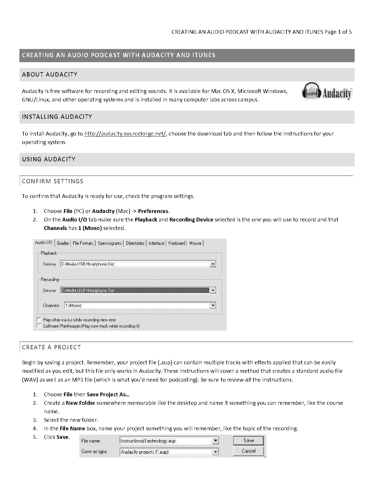 program to use to record audio for podcasts