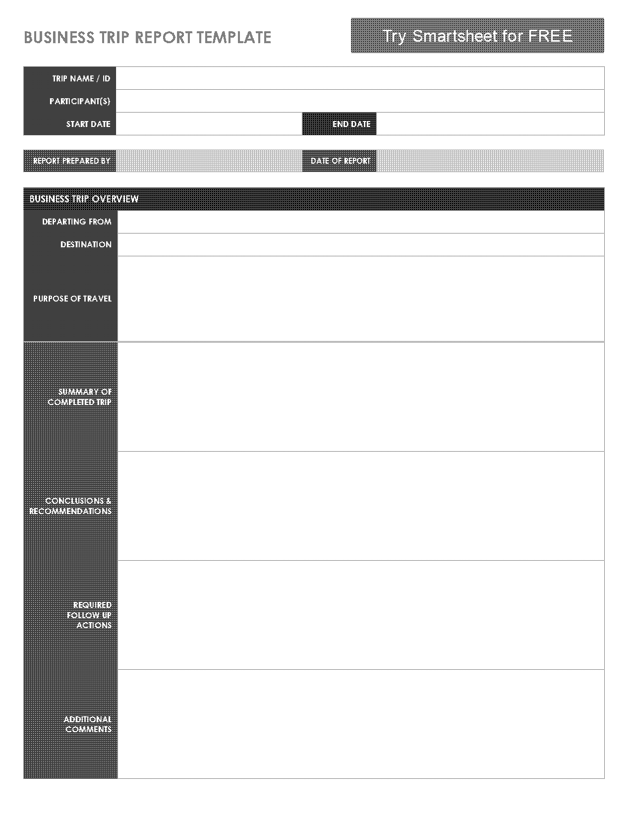 trade visit report template