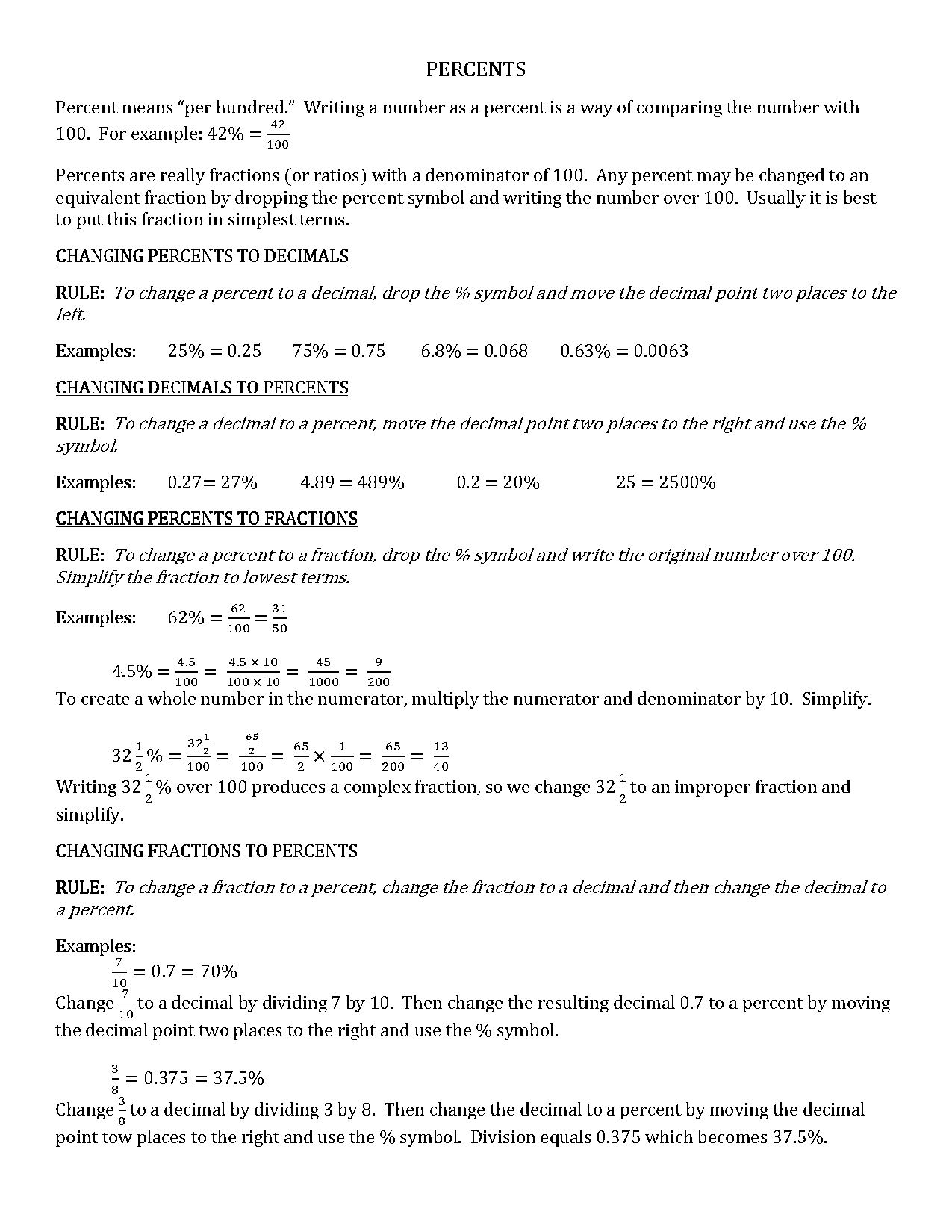 solving percent problems worksheet