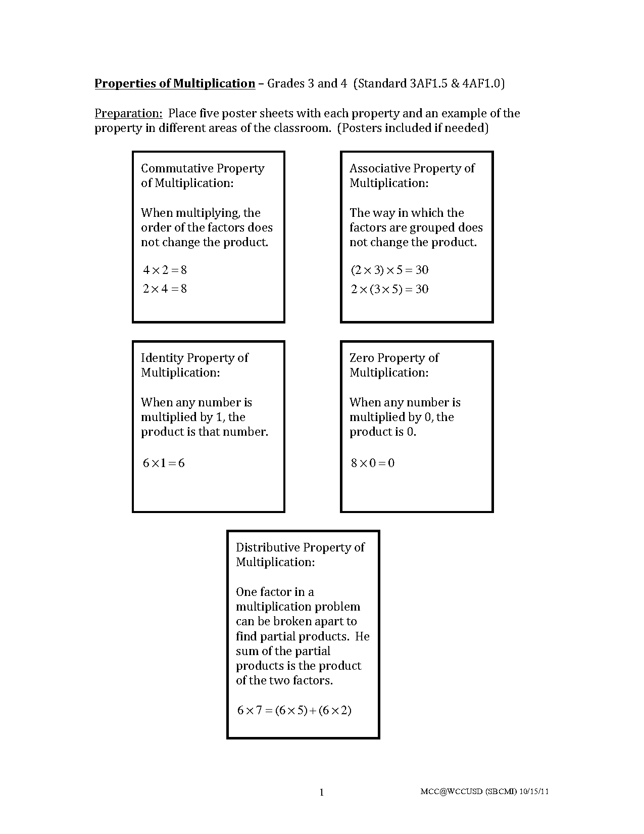 using the associative property multiplicaton practive sheet