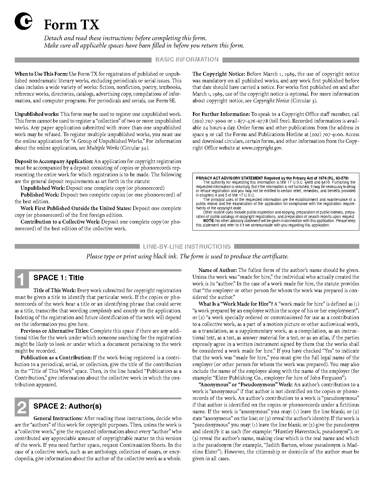 copyright registration form for software