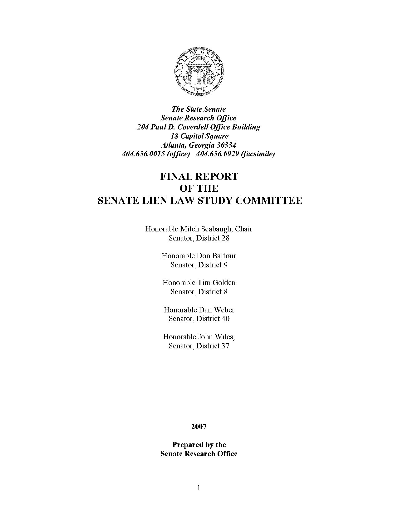 cost to file a construction lien georgia