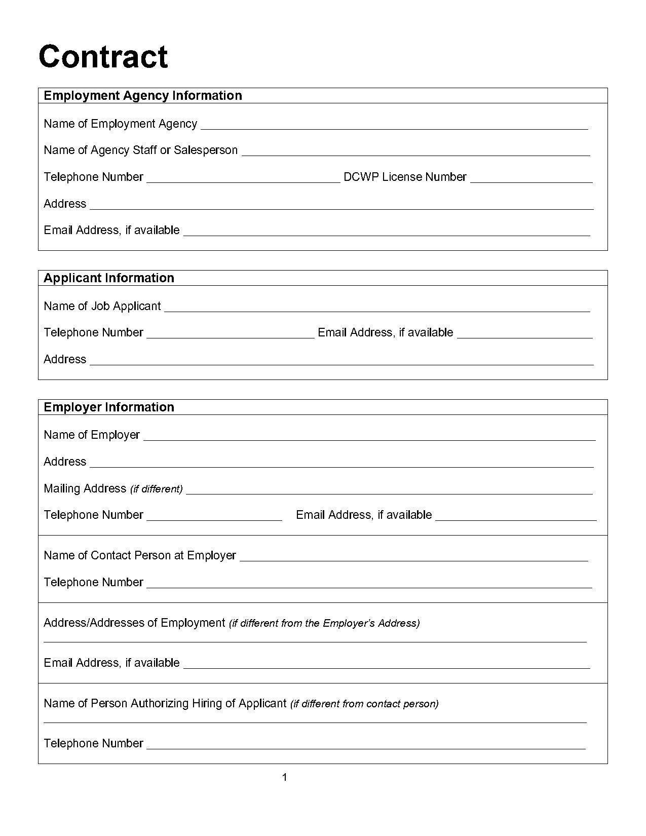 recruitment agency agreement sample