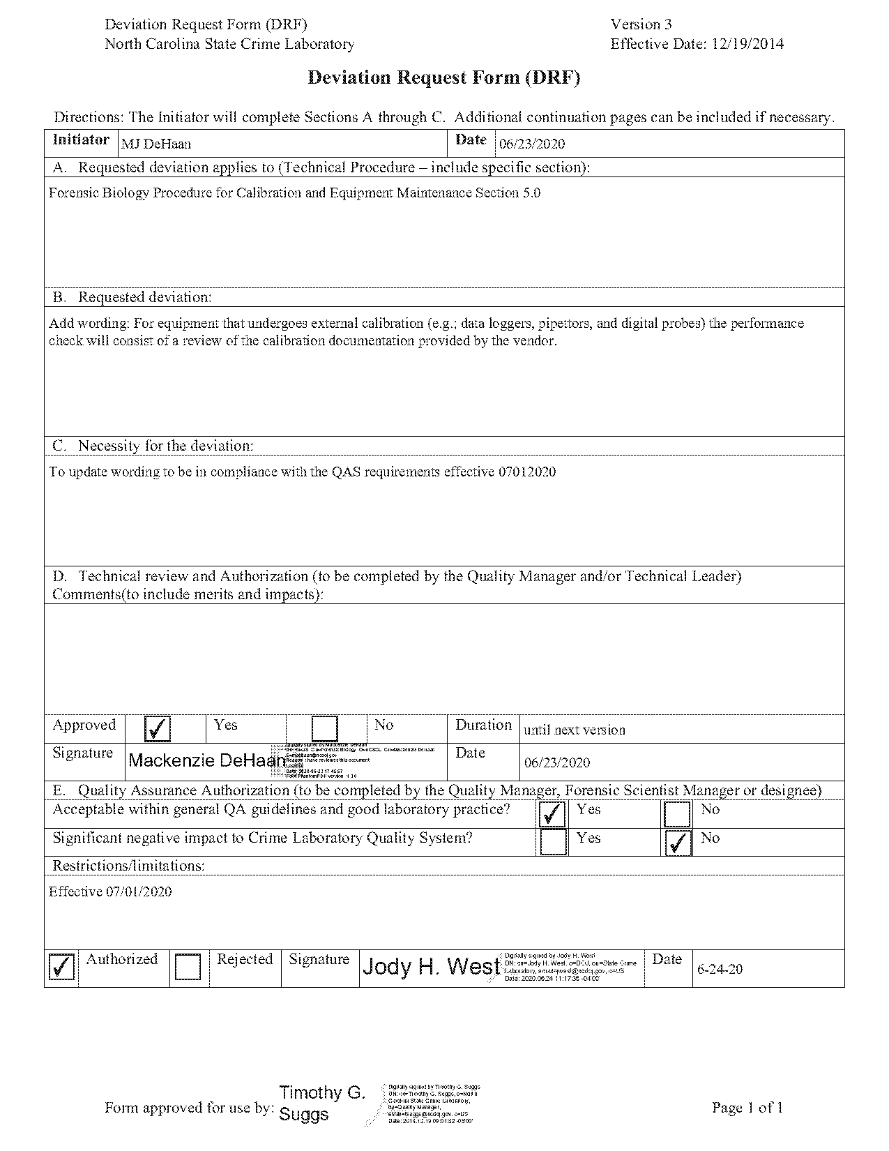 free deviation request form template