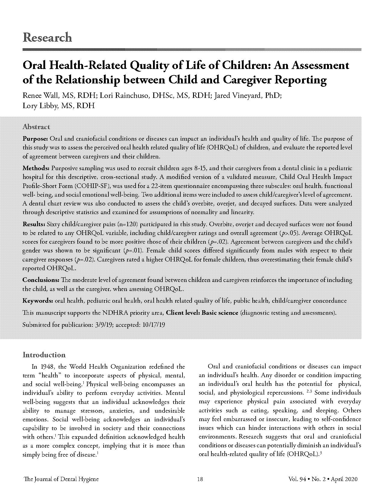 child oral health impact profile questionnaire pdf