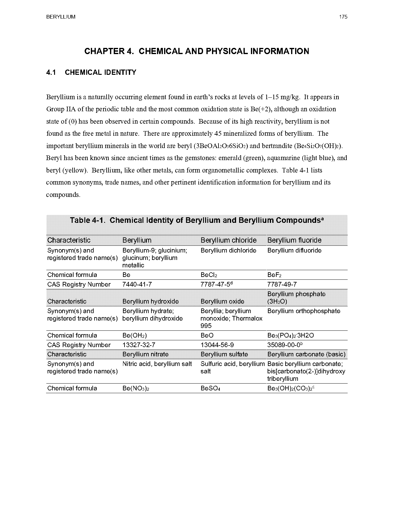 what are the chemical properties of beryllium oxide