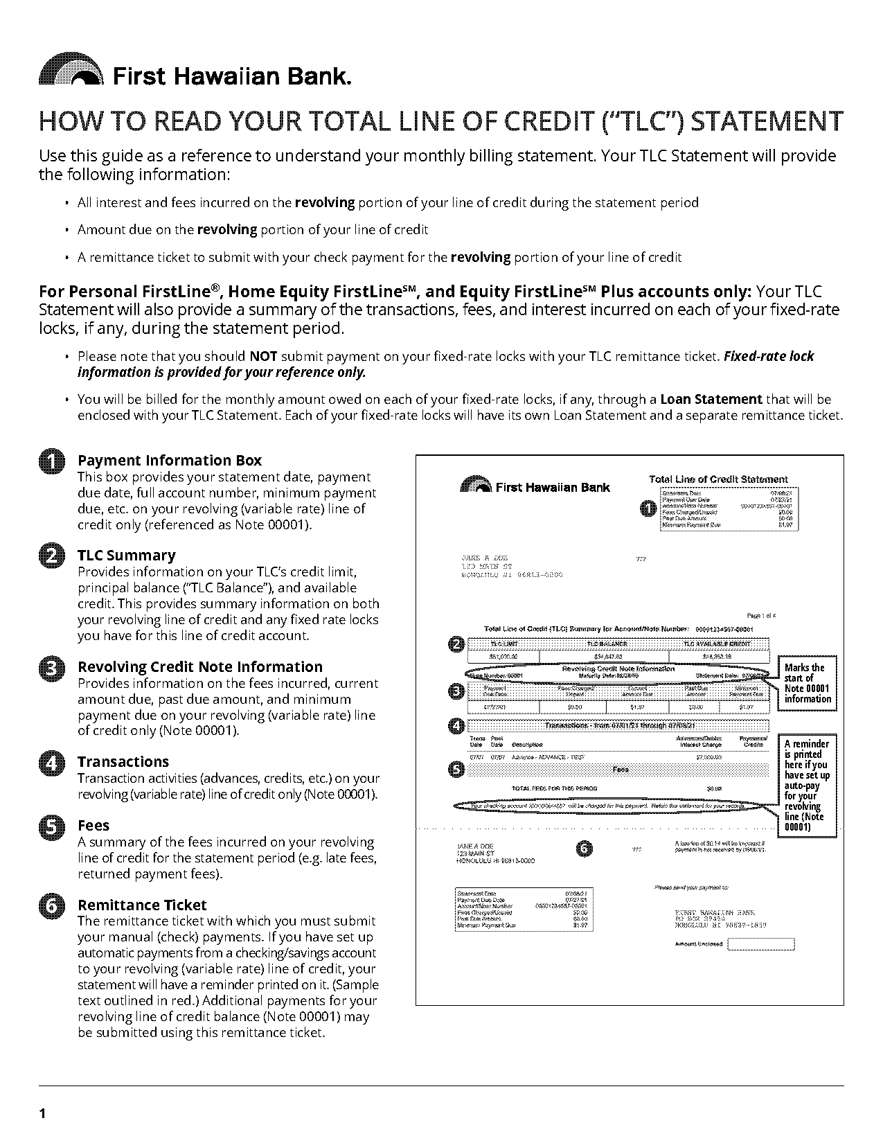 how to read loan statement of account