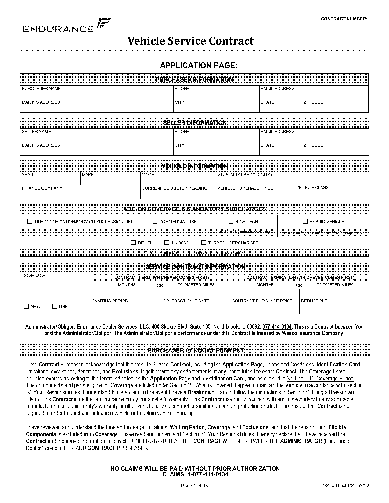 first mile vsc service contract