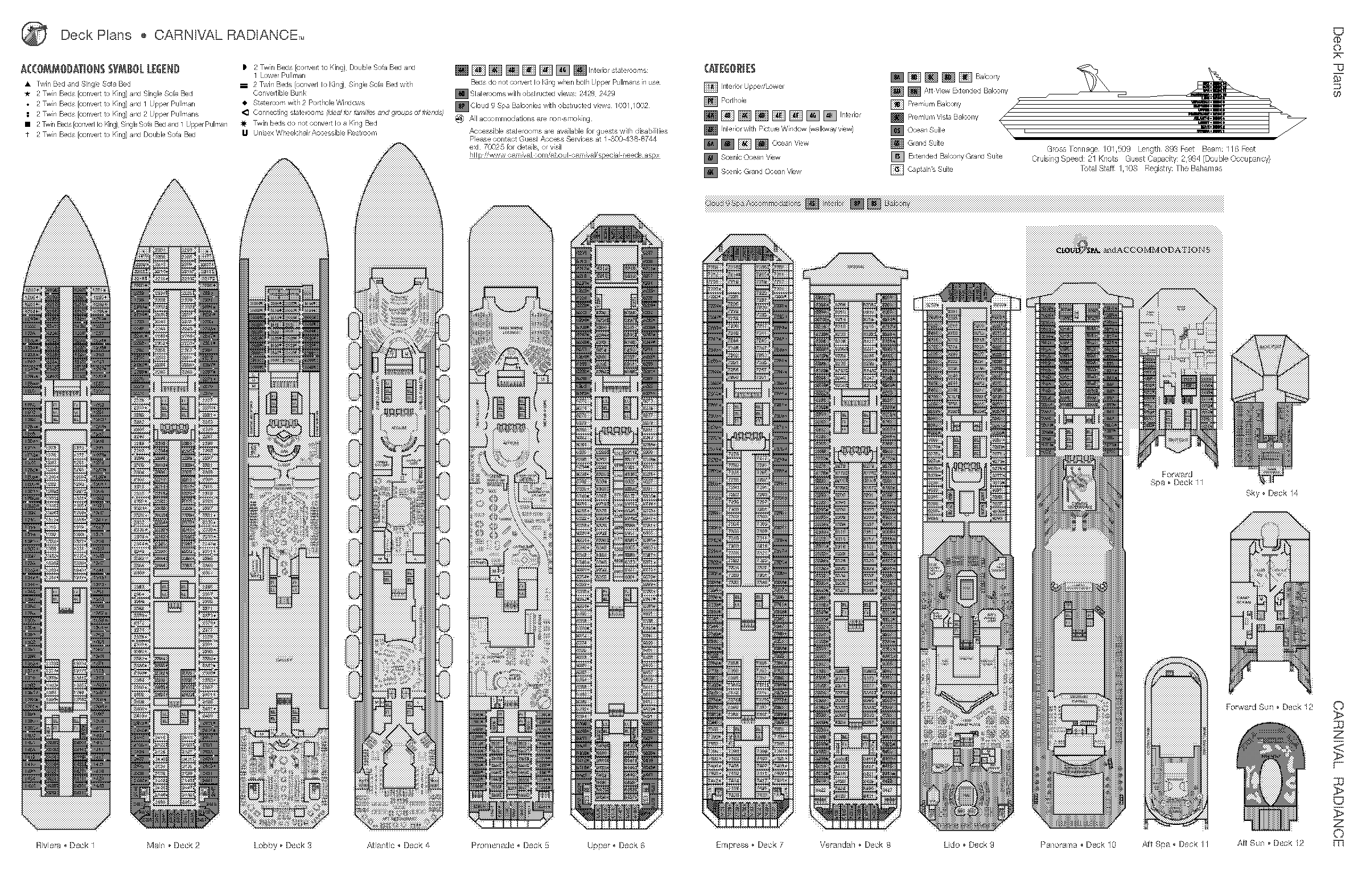 carnival sunshine pdf deck plan