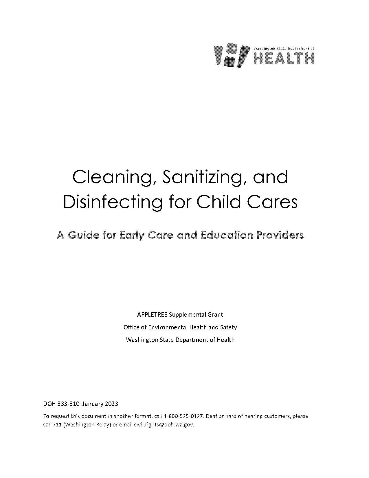 cleaning roster checklist in childcare