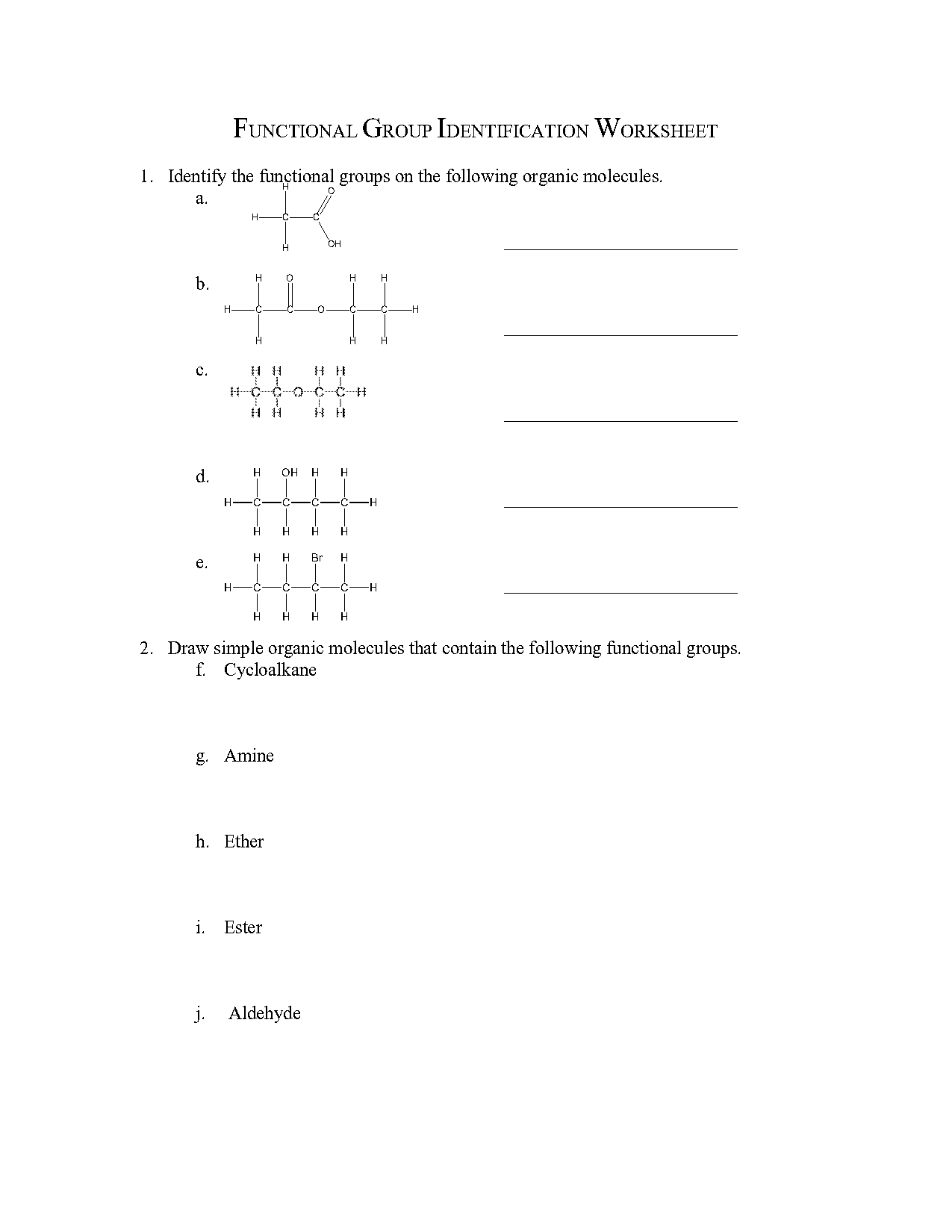 identify the functional groups practice problems pdf