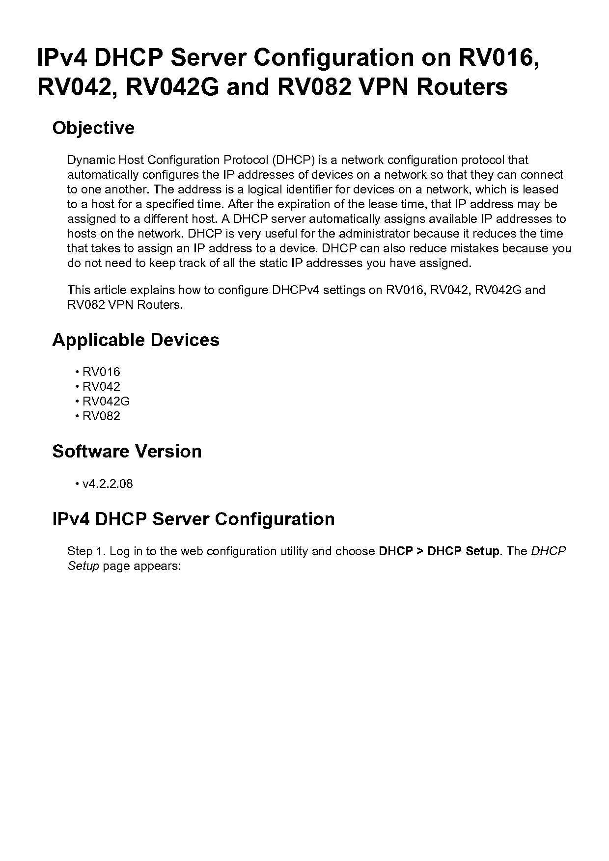 dhcp server requires a static ip address assignment