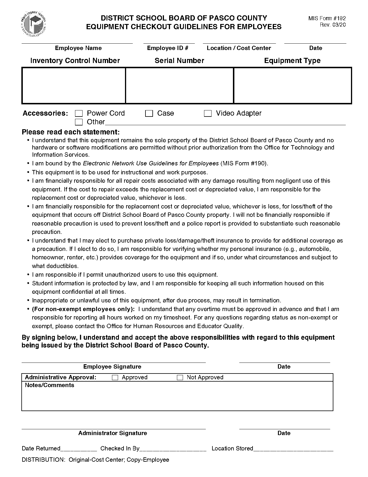 pasco county employee application