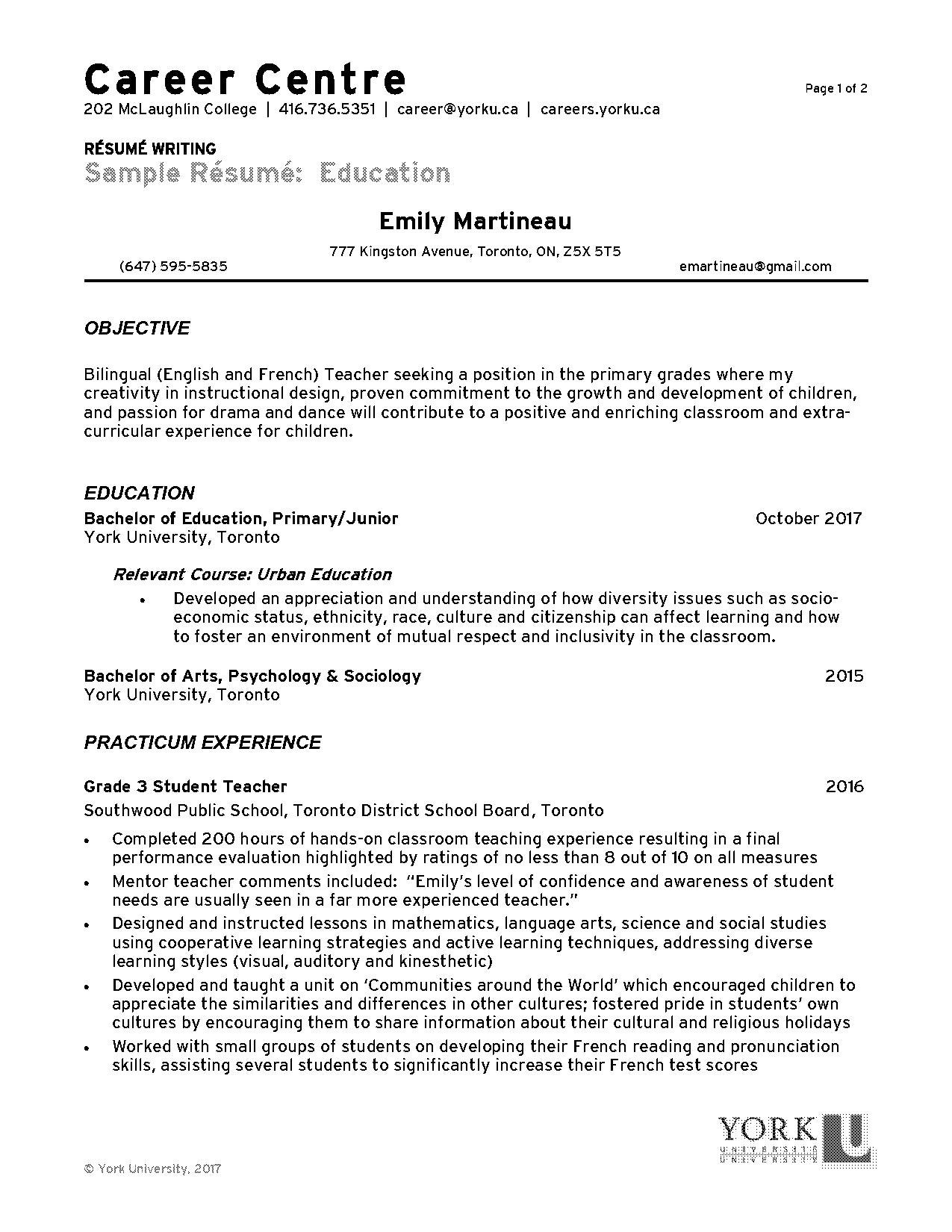 dance choreographer resume sample