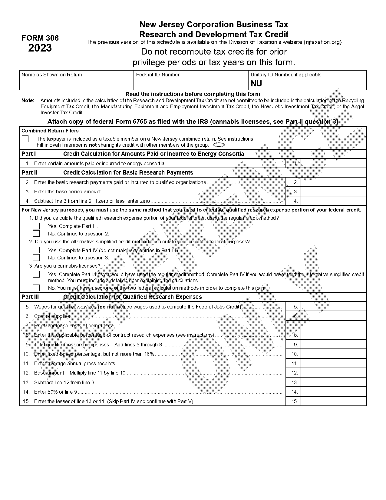 new jersey minimum tax instructions