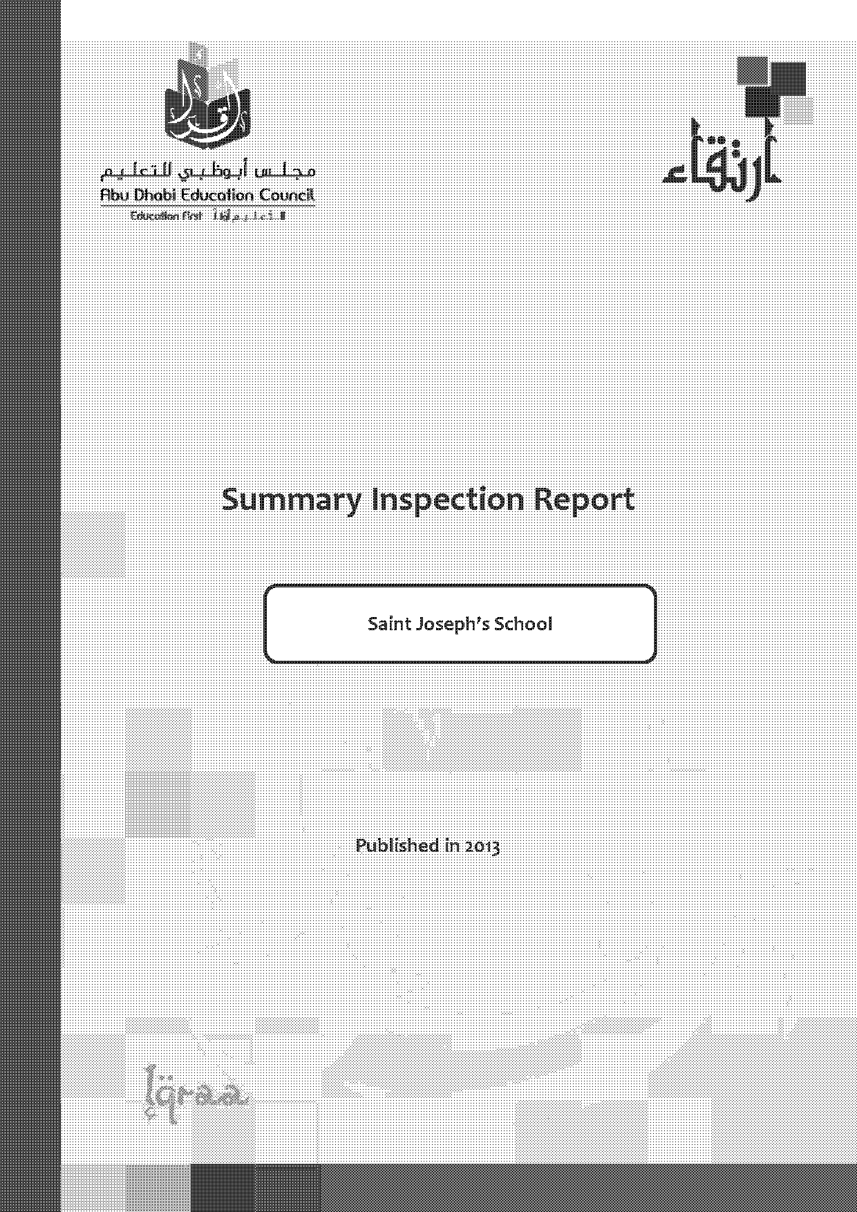 cbse school inspection report format