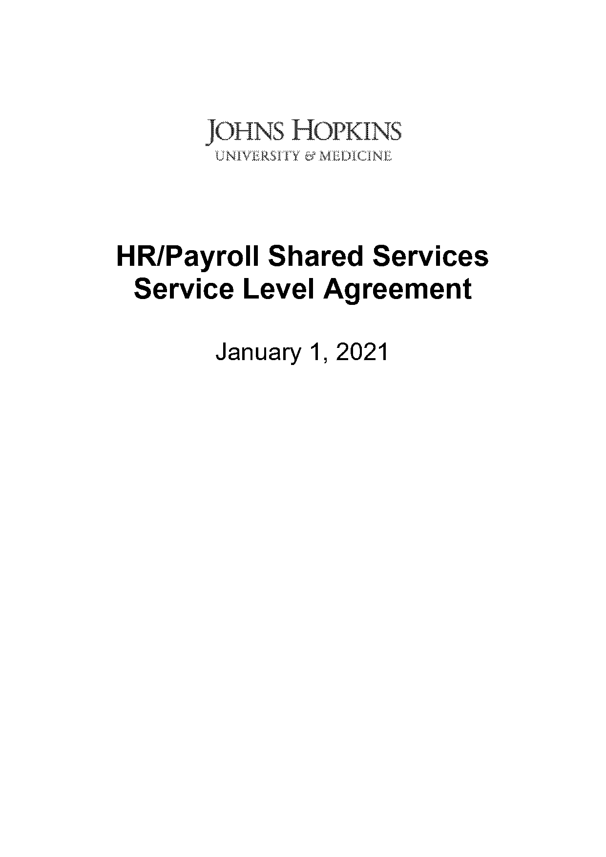 internal service level agreement examples pdf