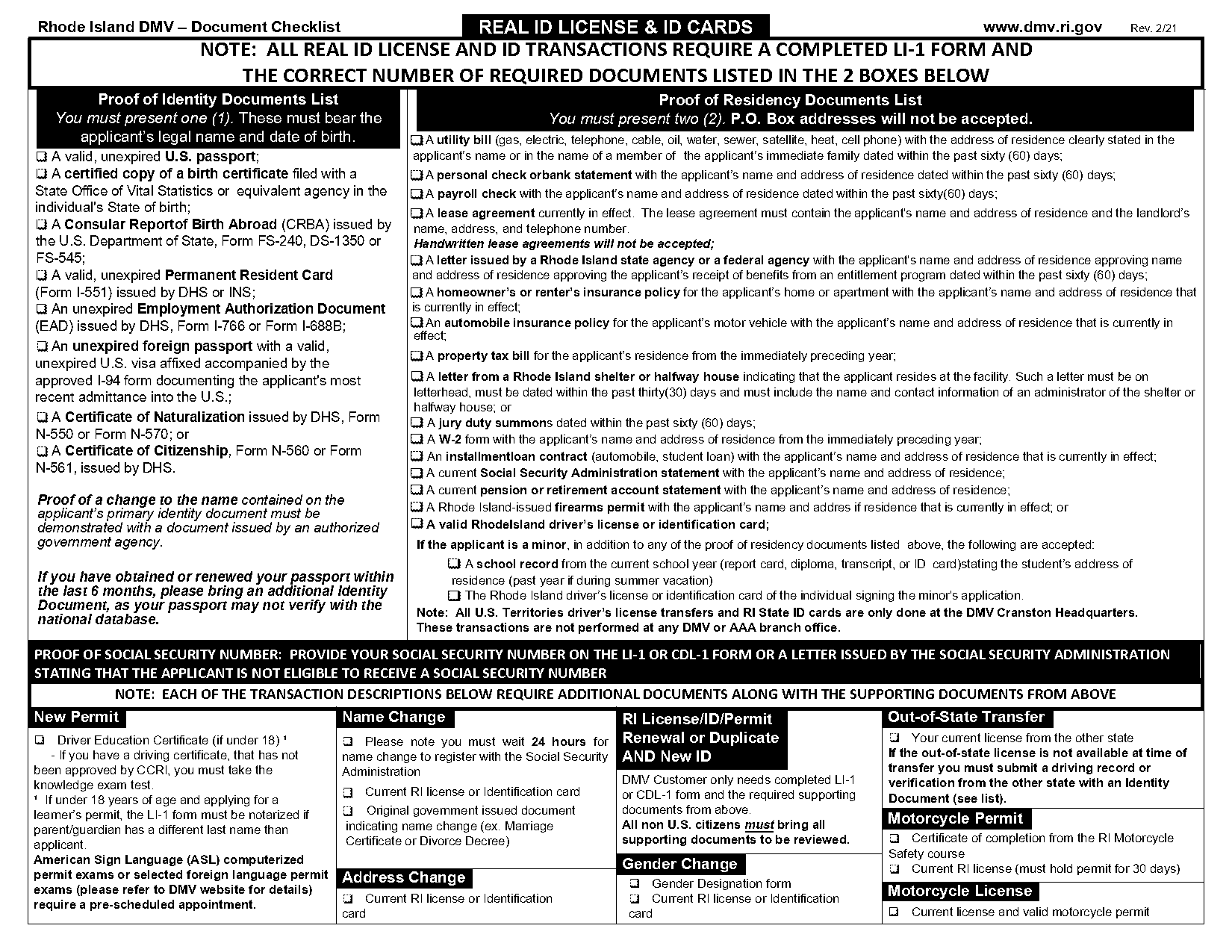 us license change documents