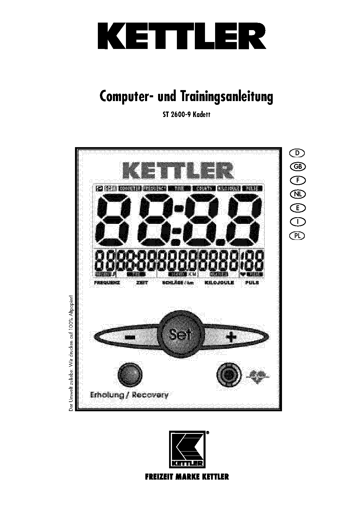 kettler favorit rowing machine manual