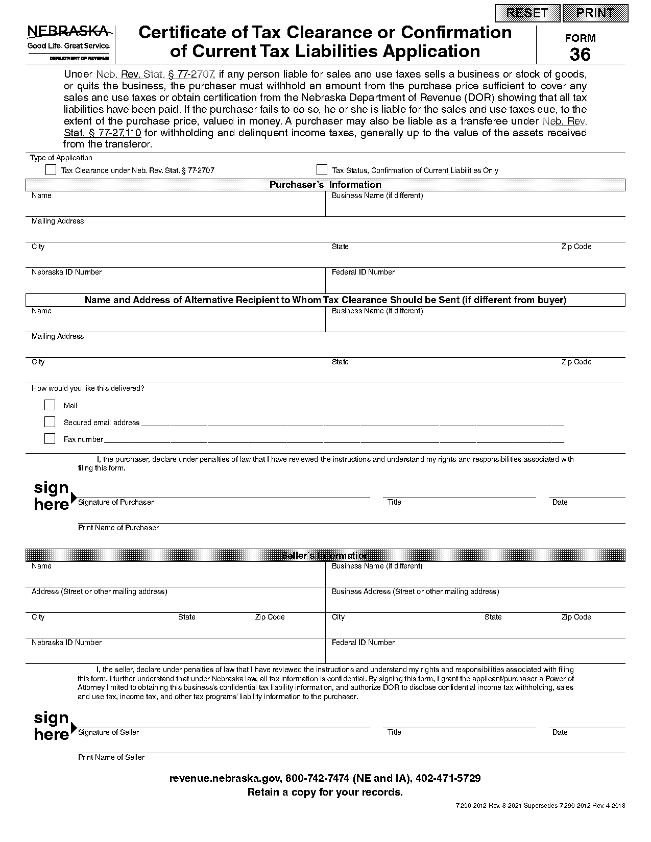 estate income tax clearance certificate