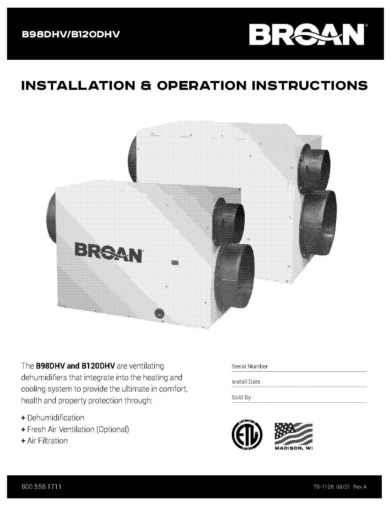 broan relative humidity control manual