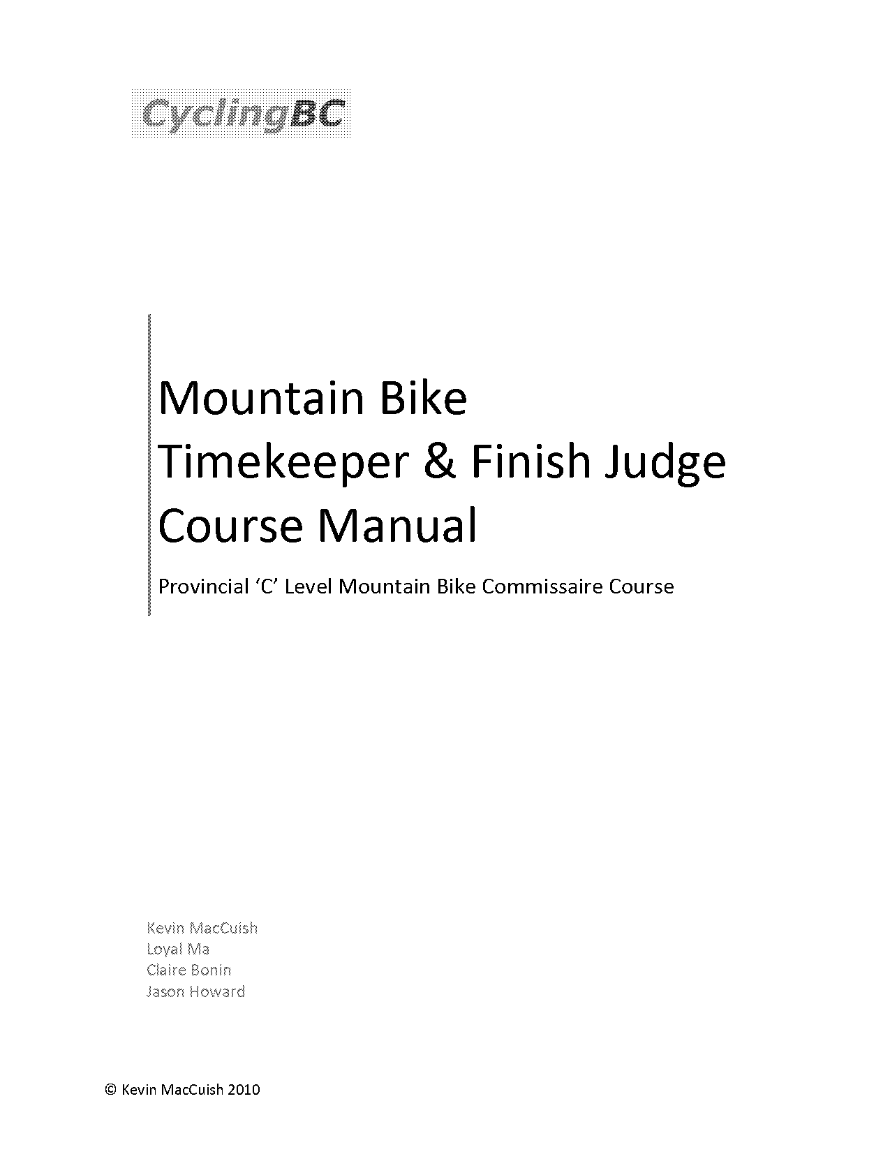 manual training mountain bike