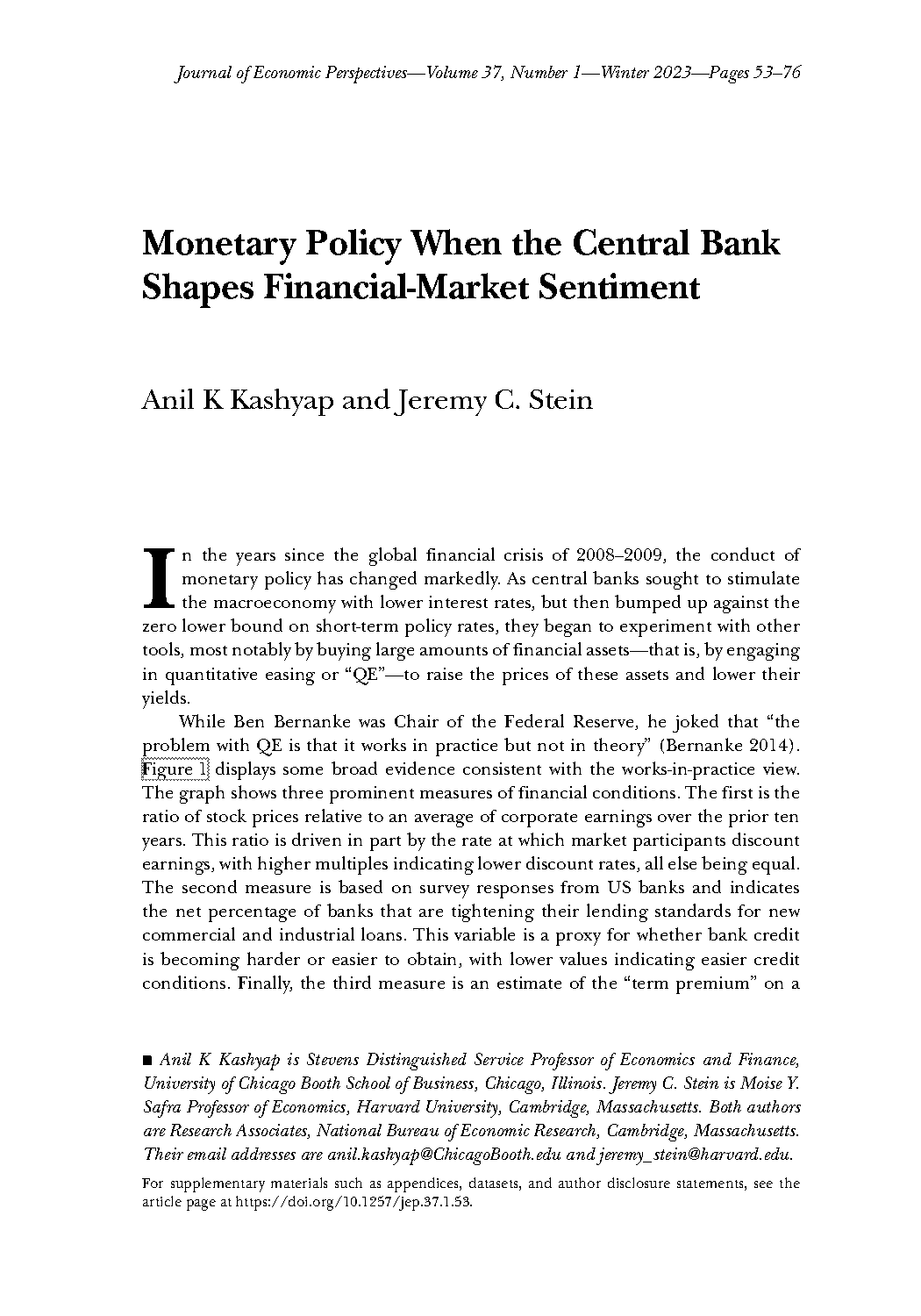 monetary policy created by the fed article