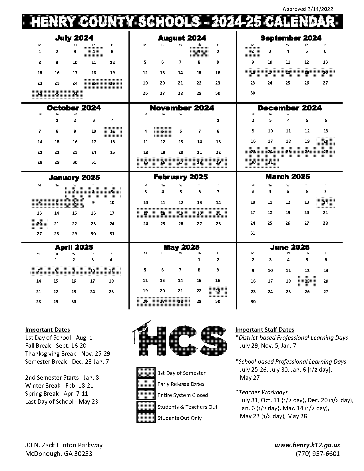 eagles landing middle school schedule